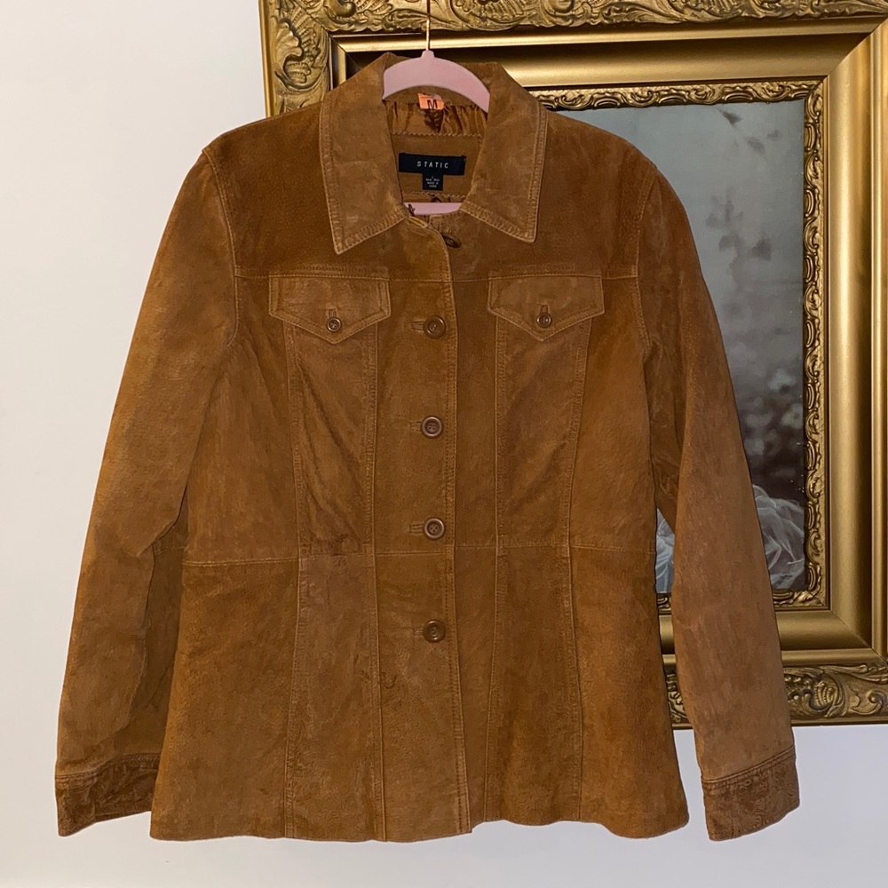 STATIC Leather Coat Jacket - Picture 7 of 13